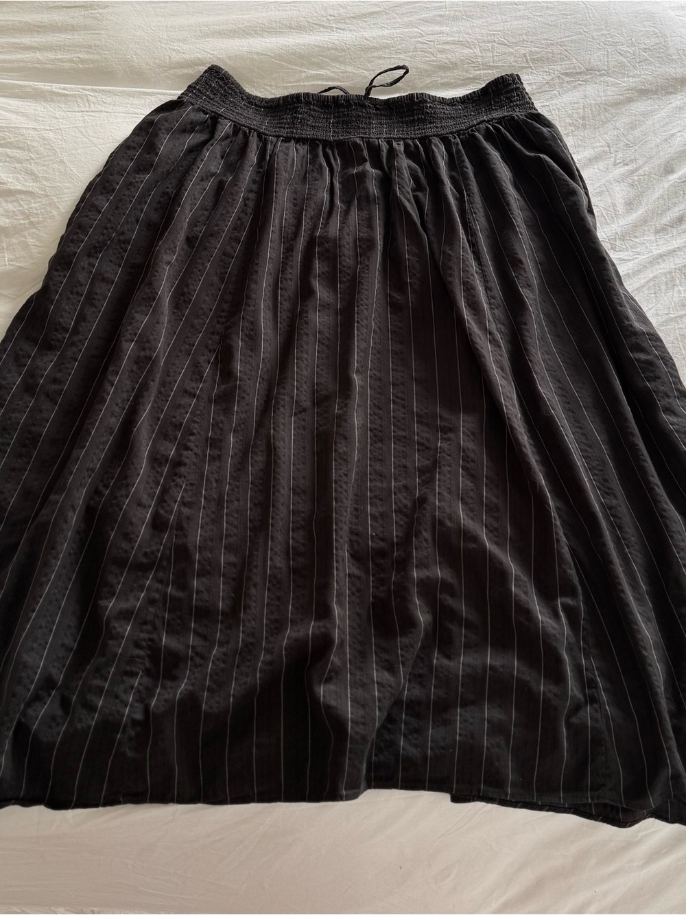 Aerie V Waist Maxi Skirt Grey Pinstripe XXL - Picture 5 of 7